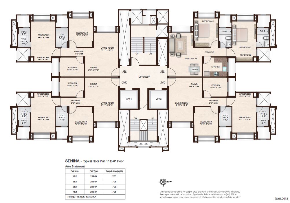 Senina Typical Floor Plan 1st-8th Floor