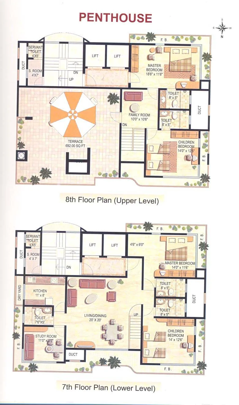 Penth house Floor Plan I