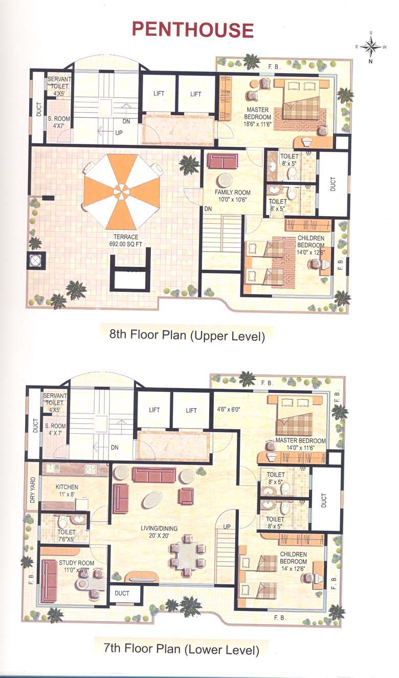 Penth house Floor Plan I