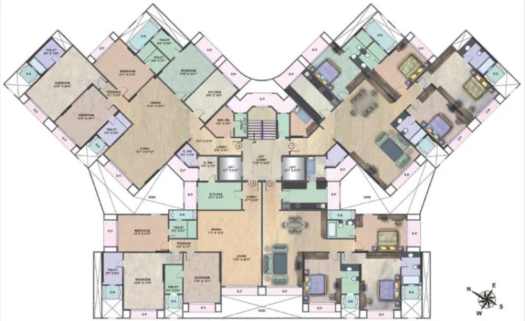 4 and 5th loor plan