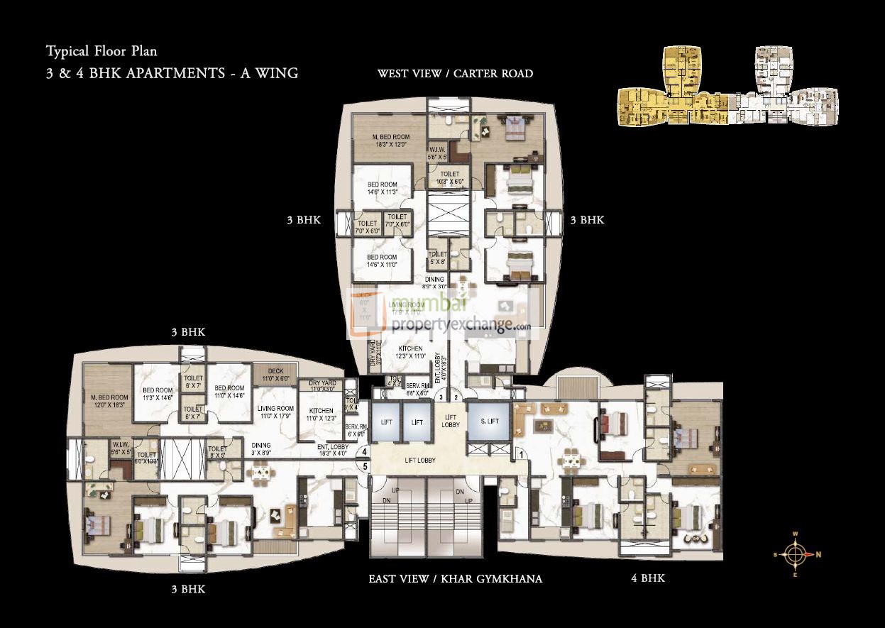 3 & 4 BHK Floor plan