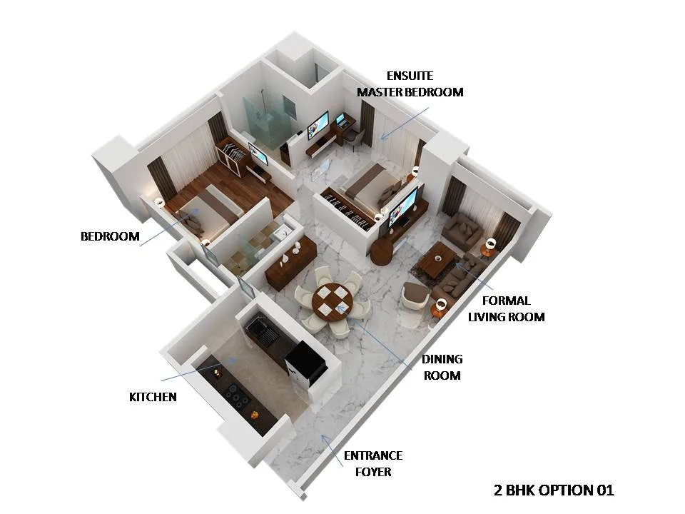 Adhrit 2BHK Plan Type 1