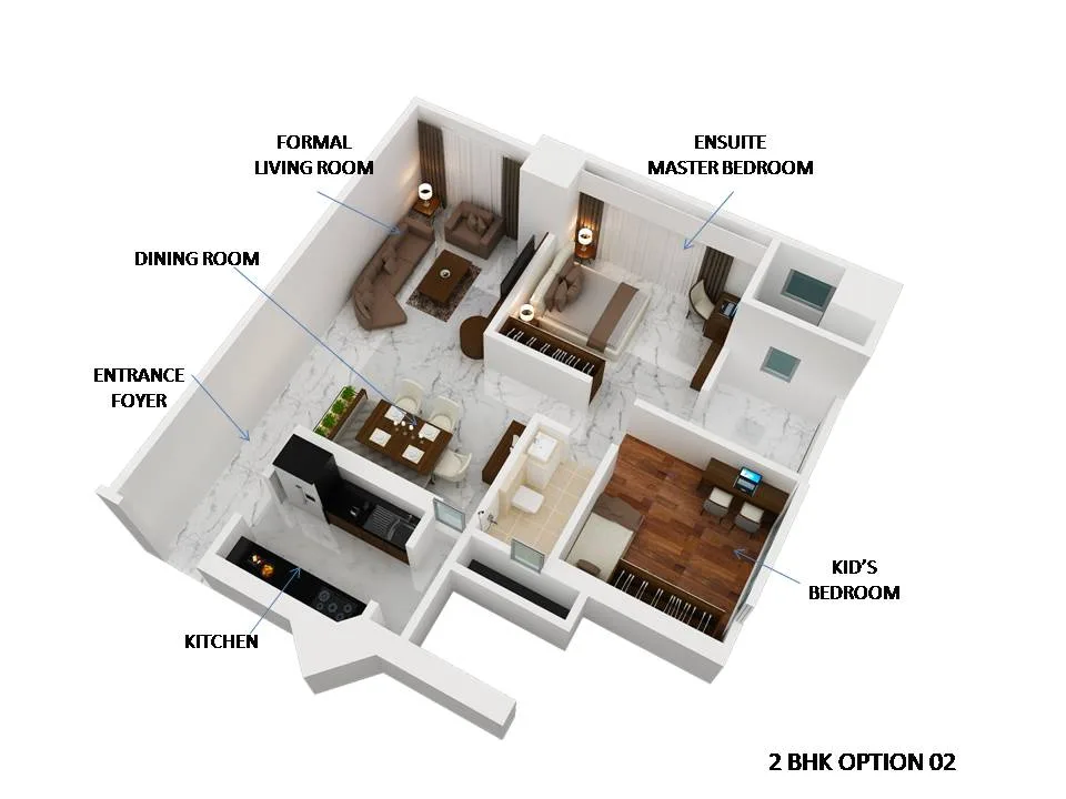 Adhrit 2BHK Plan Type 2