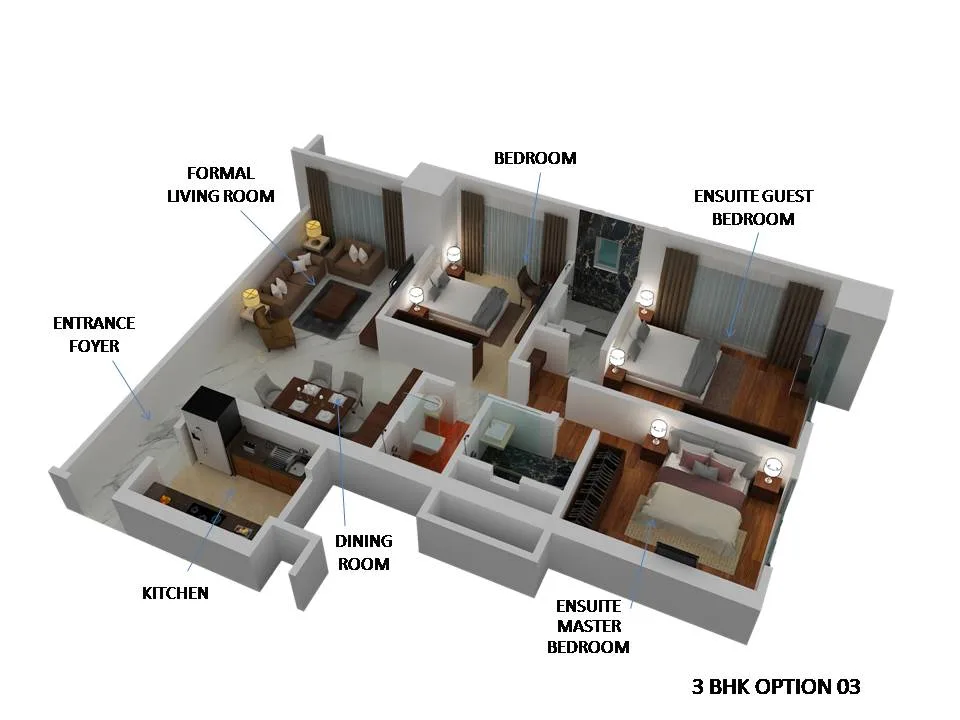 Adhrit 3BHK Plan Type 1