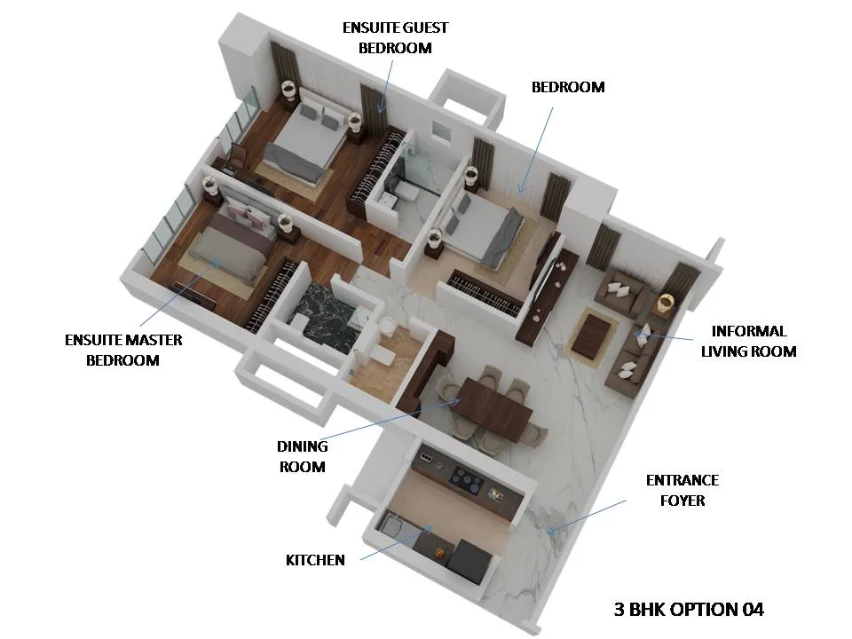 Adhrit 3BHK Plan Type 2