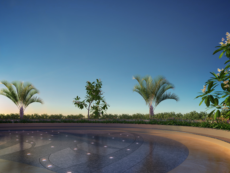 Adhrit Ampitheatre with dry fountain