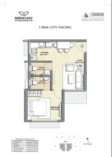 Chandak Nishchay 1BHK City Facing