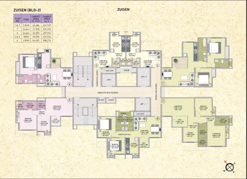 Puraniks Tokyo Bay Bldg 3 Typical Plan — photo 15