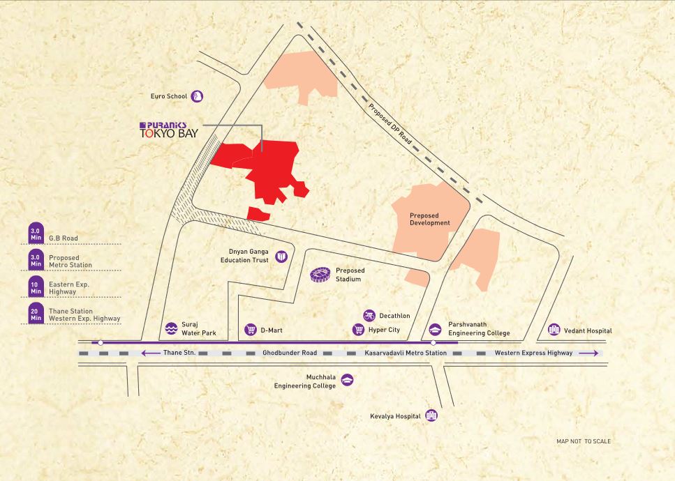 Puraniks Tokyo Bay Location Connectivity