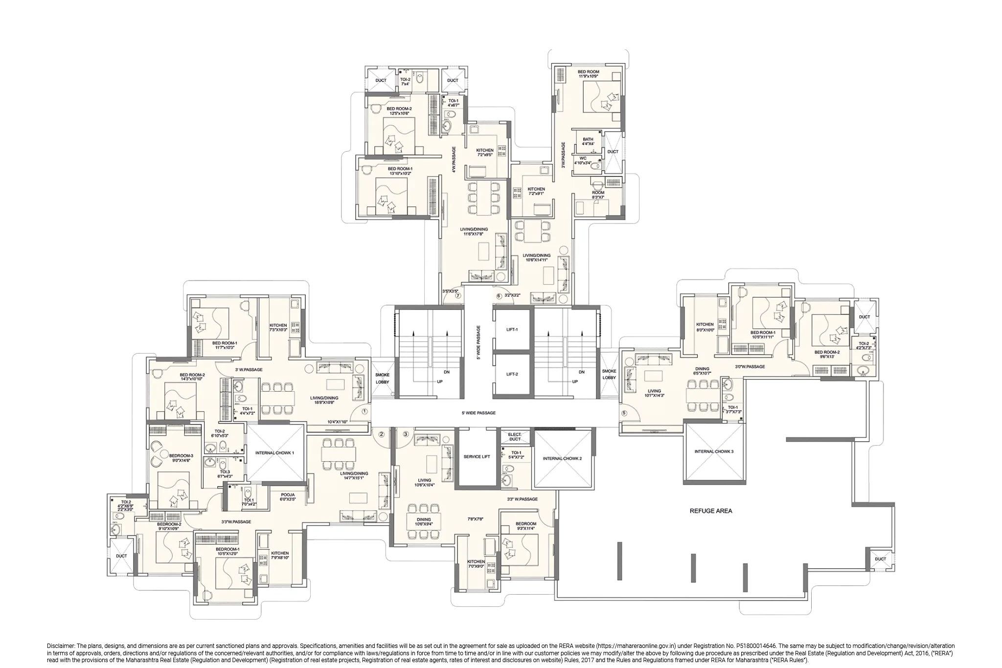 Sunteck Gilbird 7th Floor Plan