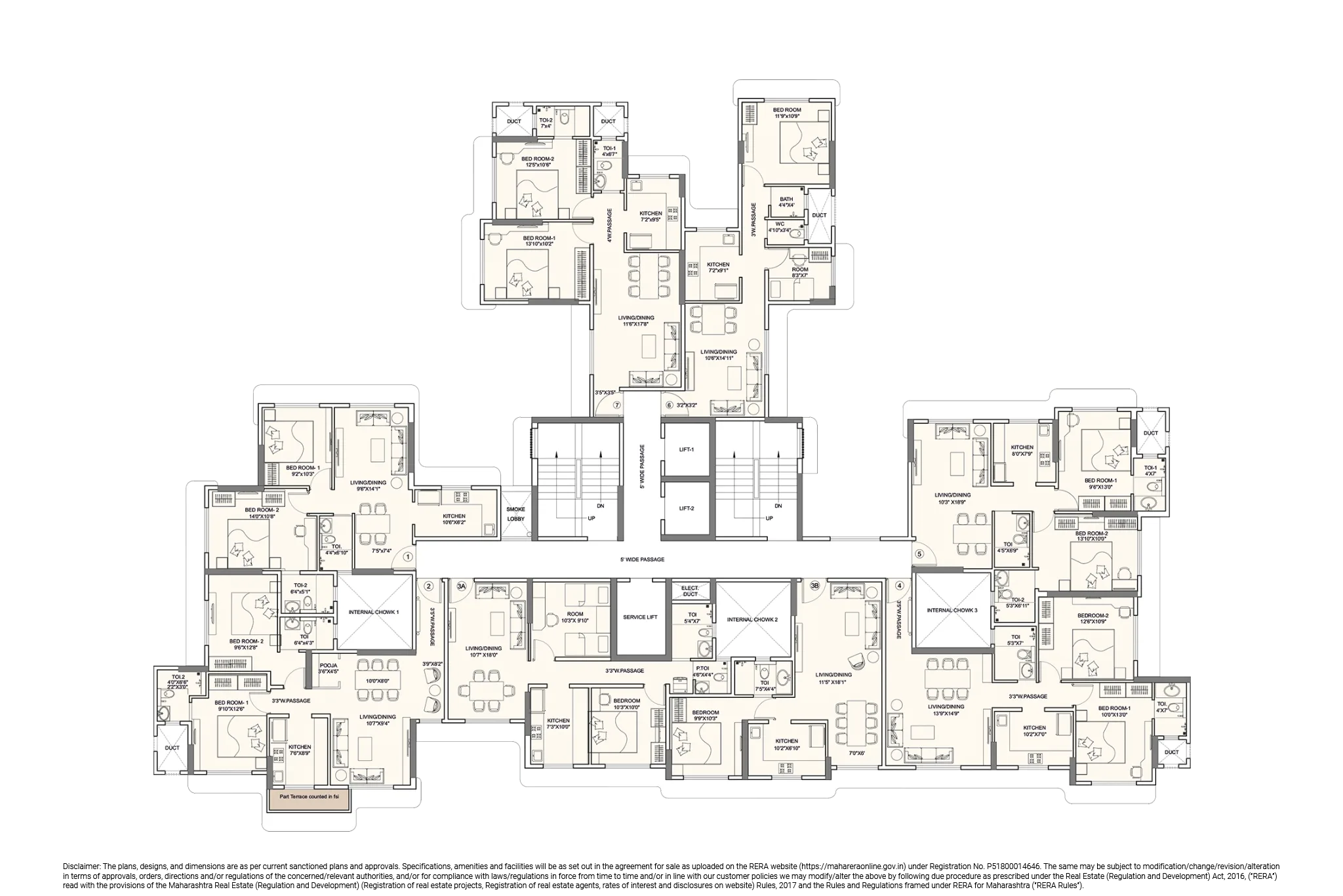 Sunteck Gilbird 9th Floor Plan