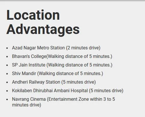 Sunteck Gilbird Location Advantage