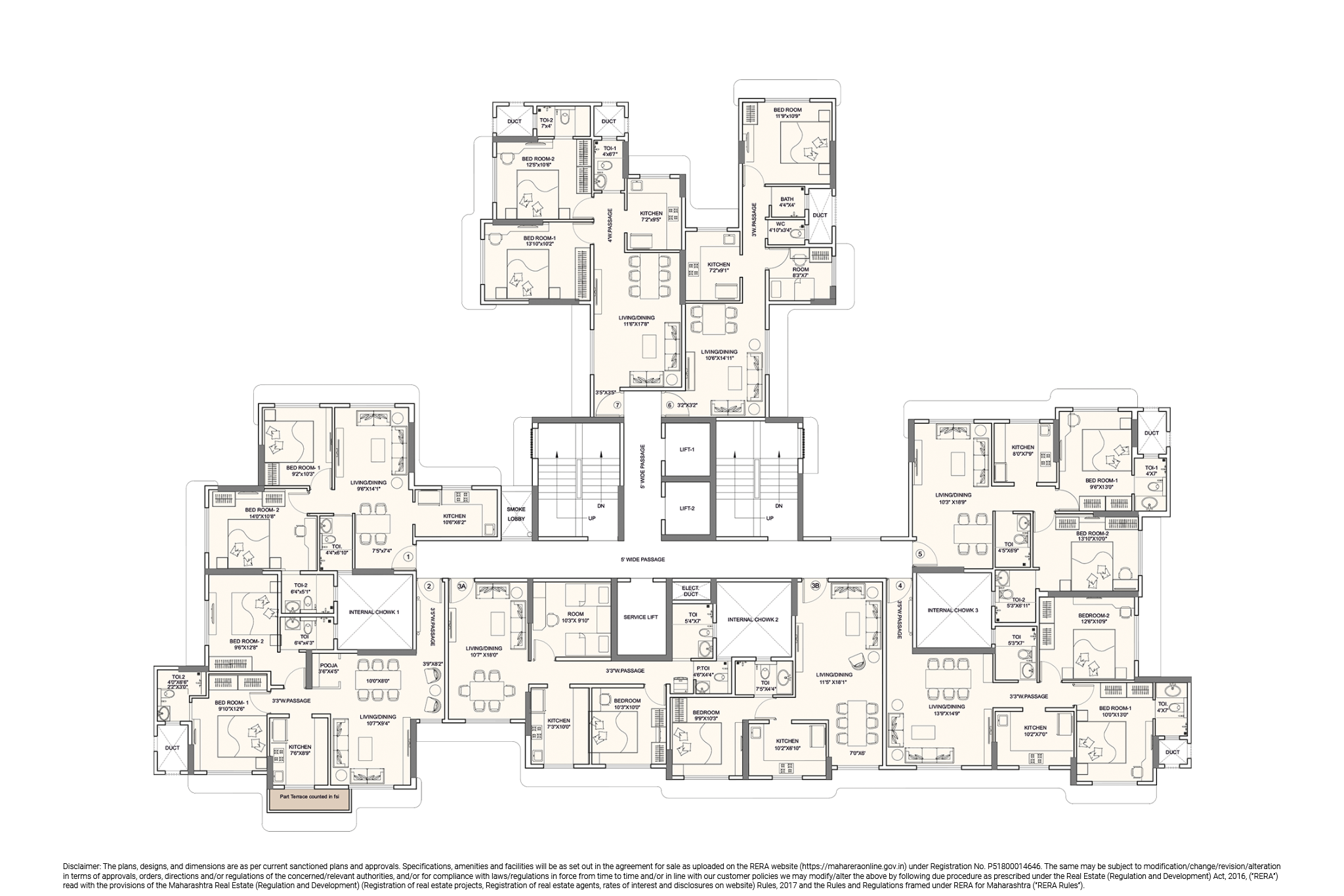 Sunteck Gilbird 9th Floor Plan