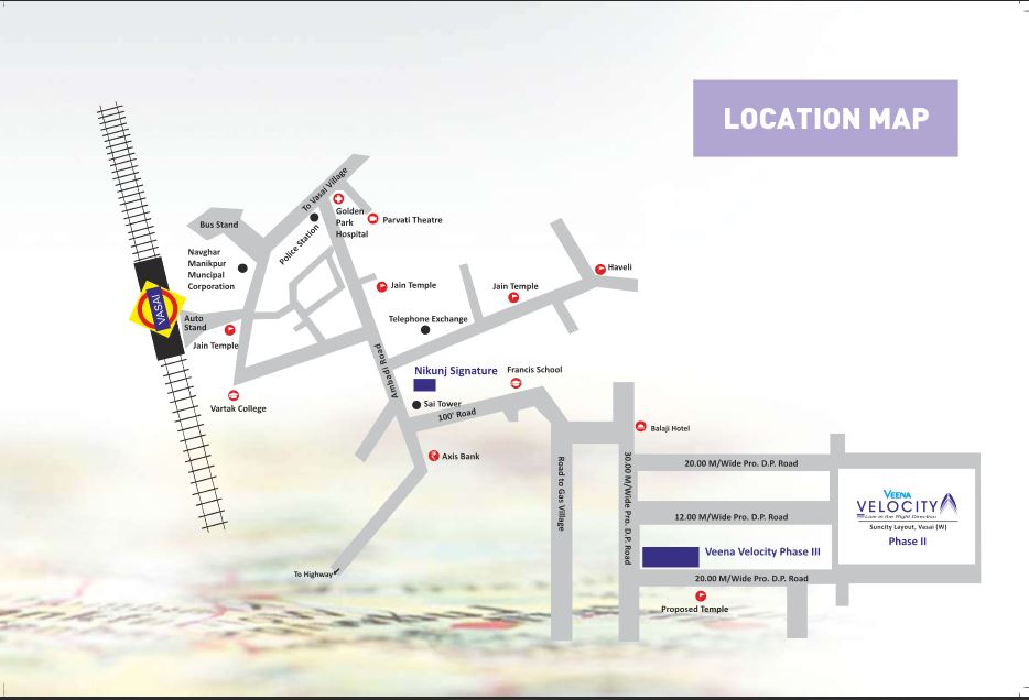 Veena Velocity Location Map