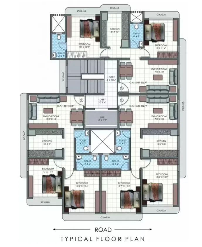 Navchandrakunj Typical Floor Plan