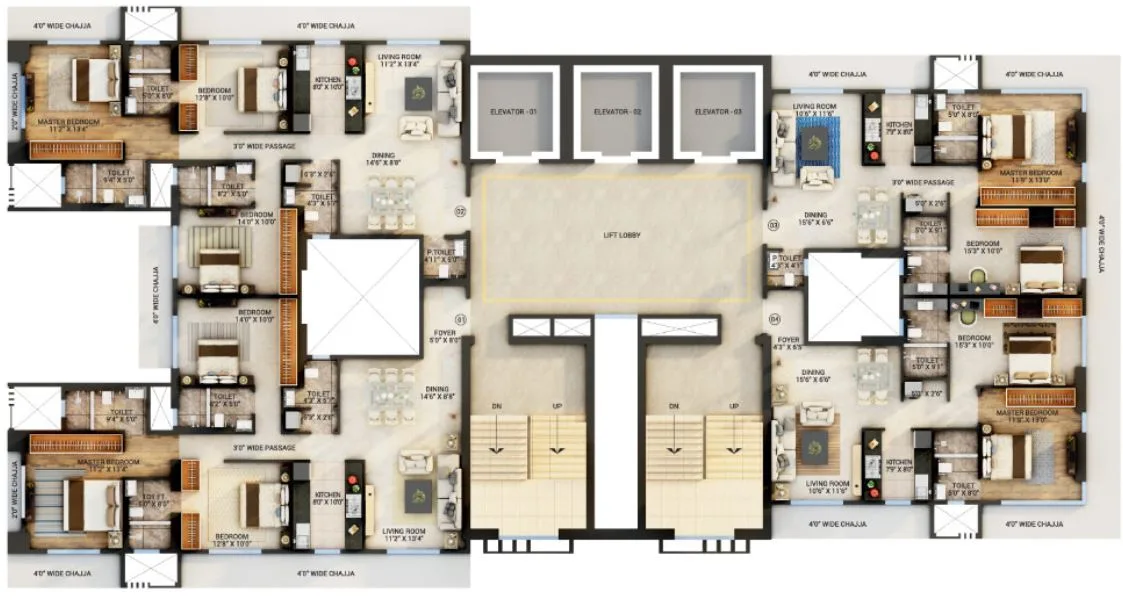 Spenta Medius Typical Floor Plan