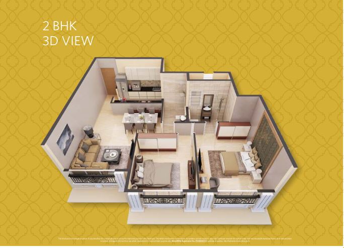 Crescent Heritage 2BHK Plan