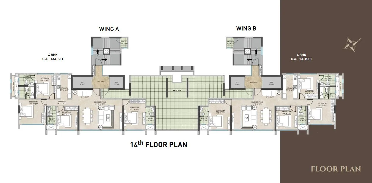 Asbury Park Typical Floor Plan 14th floor