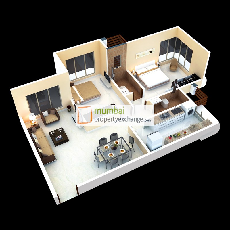 Floor Plan 2BHK