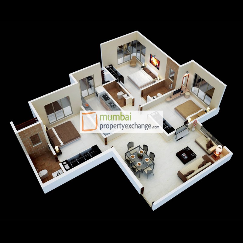 Floor Plan 3BHK