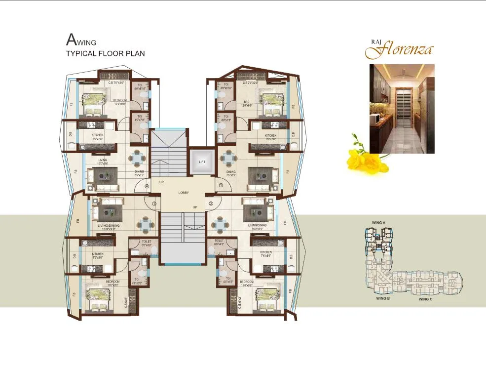 Florenza Typical Floor Plan Wing A