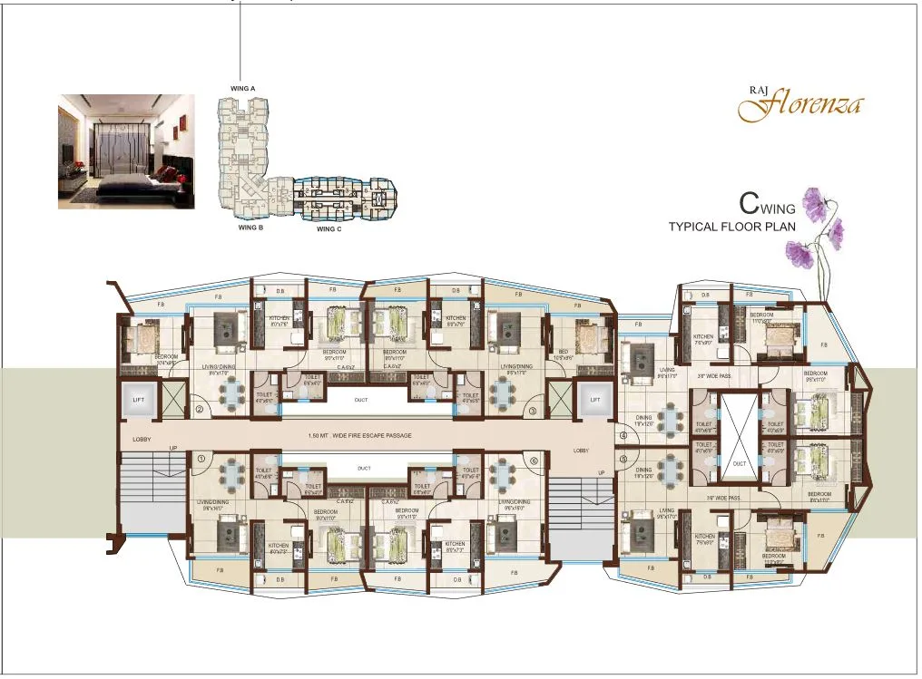 Florenza Typical Floor Plan Wing C