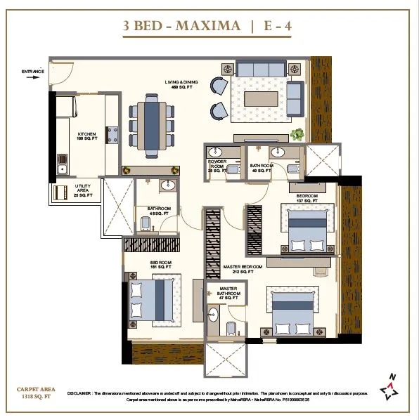 Avighna IX 3BHK Maxima E4