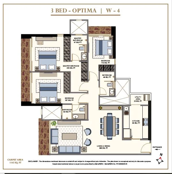 Avighna IX 3BHK Optima W4