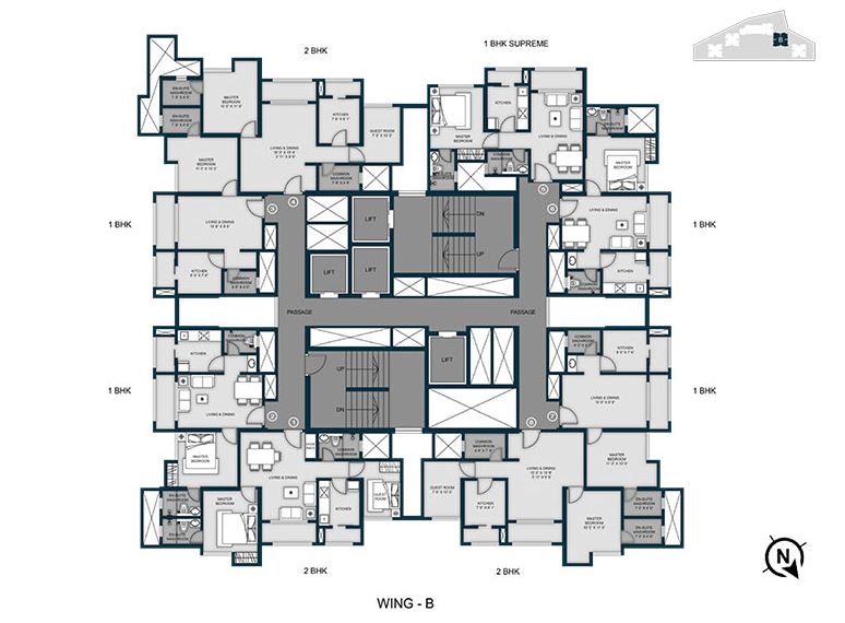 7 Aaradhya High Park Typical Floor Plan Wing B