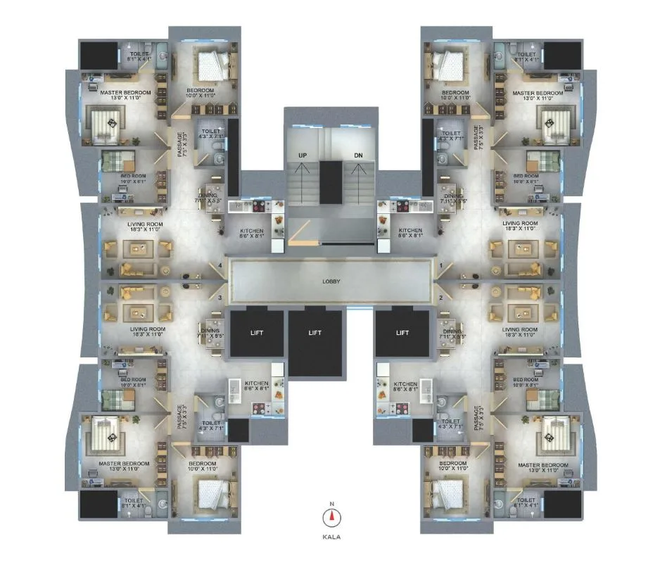 Goverdhangiri Kala Typical floor Plan
