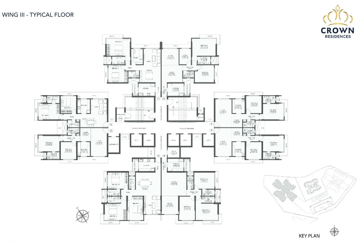 Crown Residences Typical floor Plan Wing III