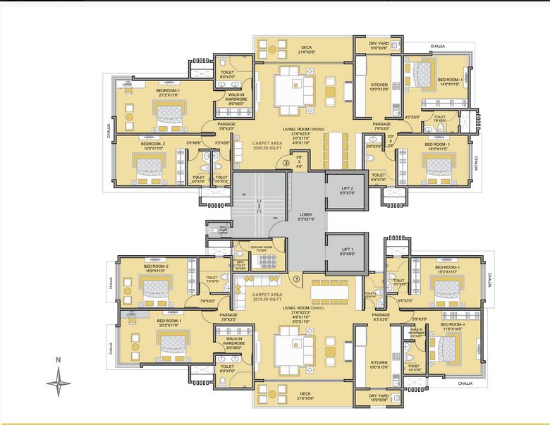 Prarthna Typical Floor Plan