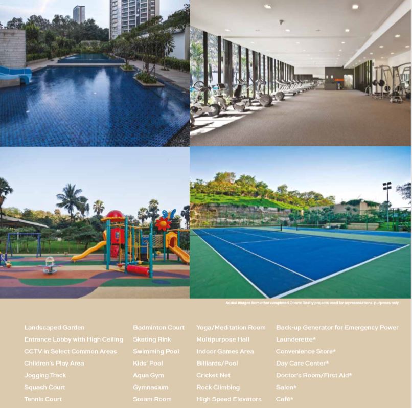 Oberoi Sky City Amenities