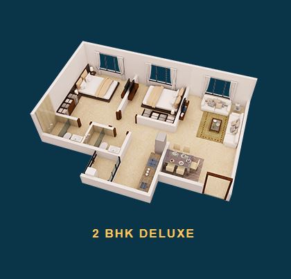 Platinum Casa Divine 2BHK Deluxe