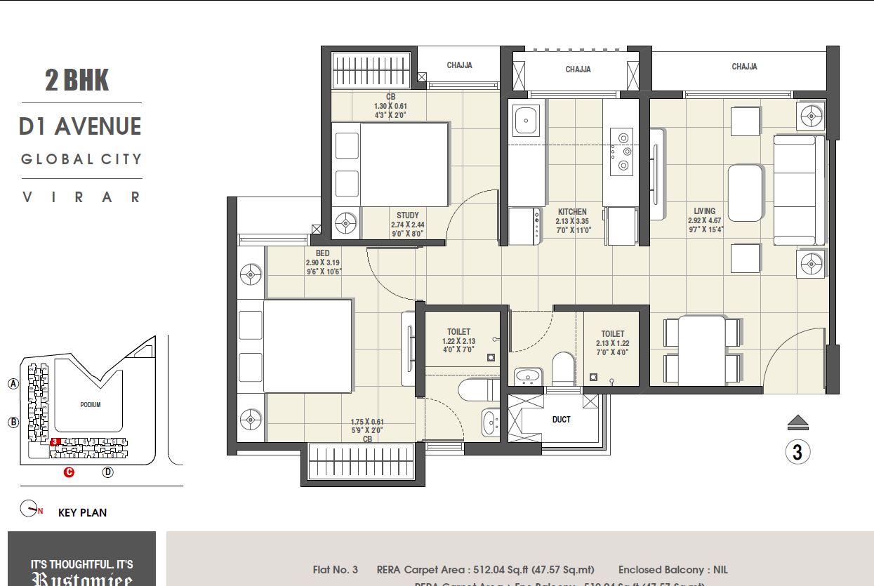 Rustomjee Global City Avenue D1