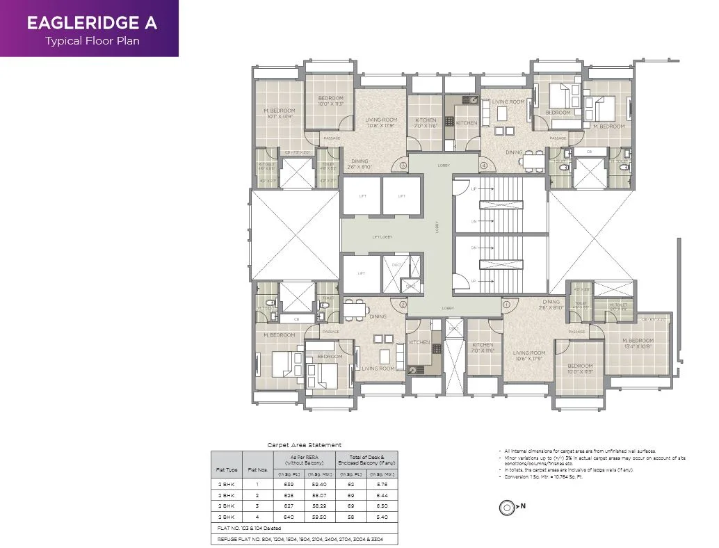 Hiranandani Eagleridge A Typical Floor Plan