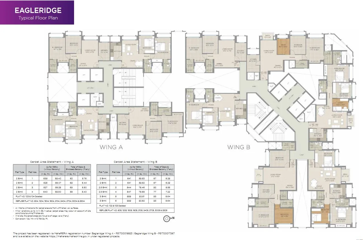 Hiranandani Eagleridge Typical Floor Plan