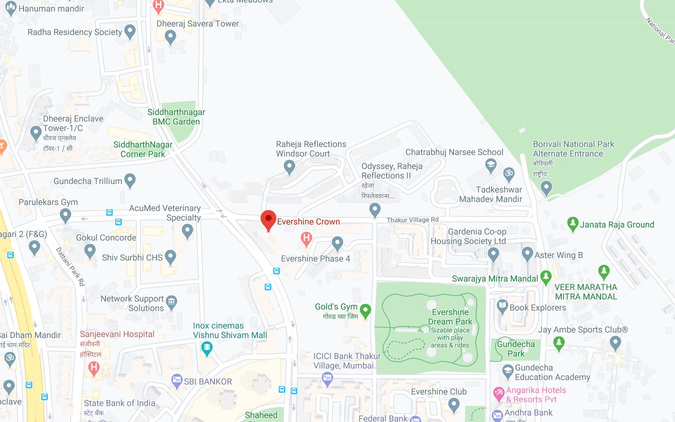 Evershine Crown Location Map