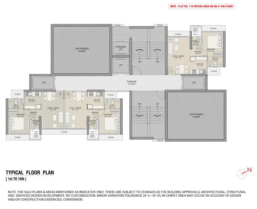 Ruparel Nova Typical Floor Plan 1-15th Floor