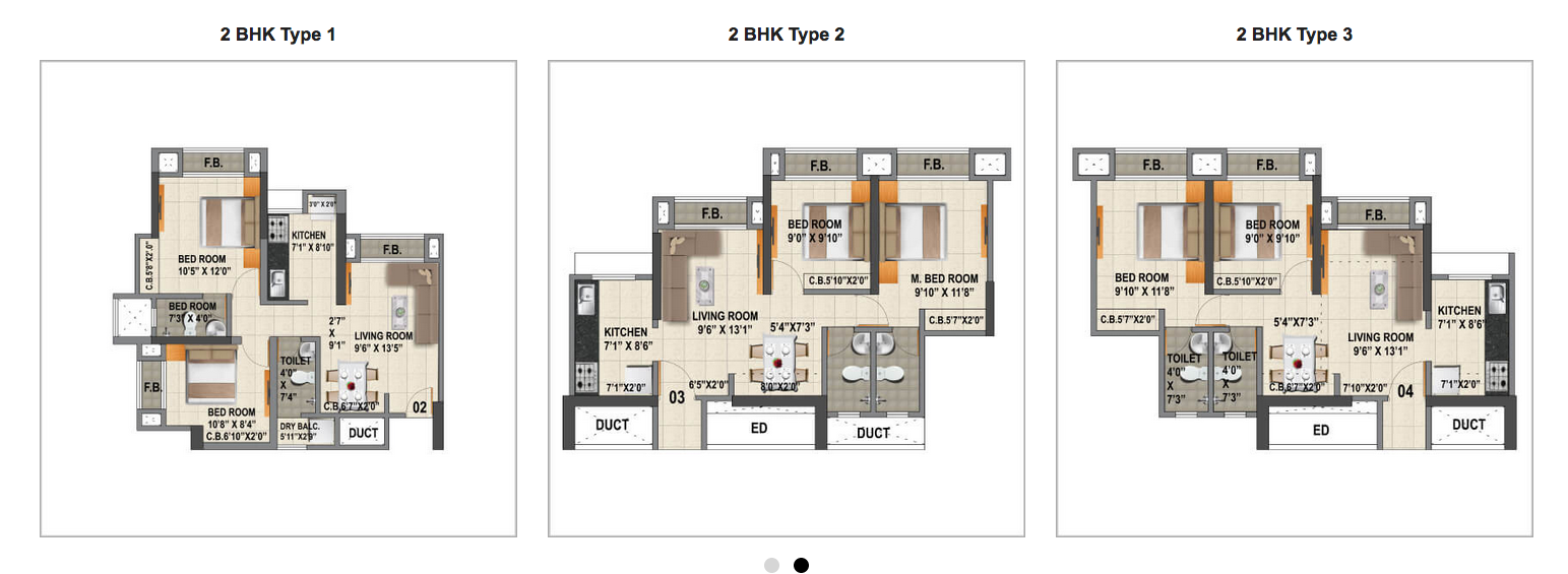 Viraj Heights 2BHK Plan