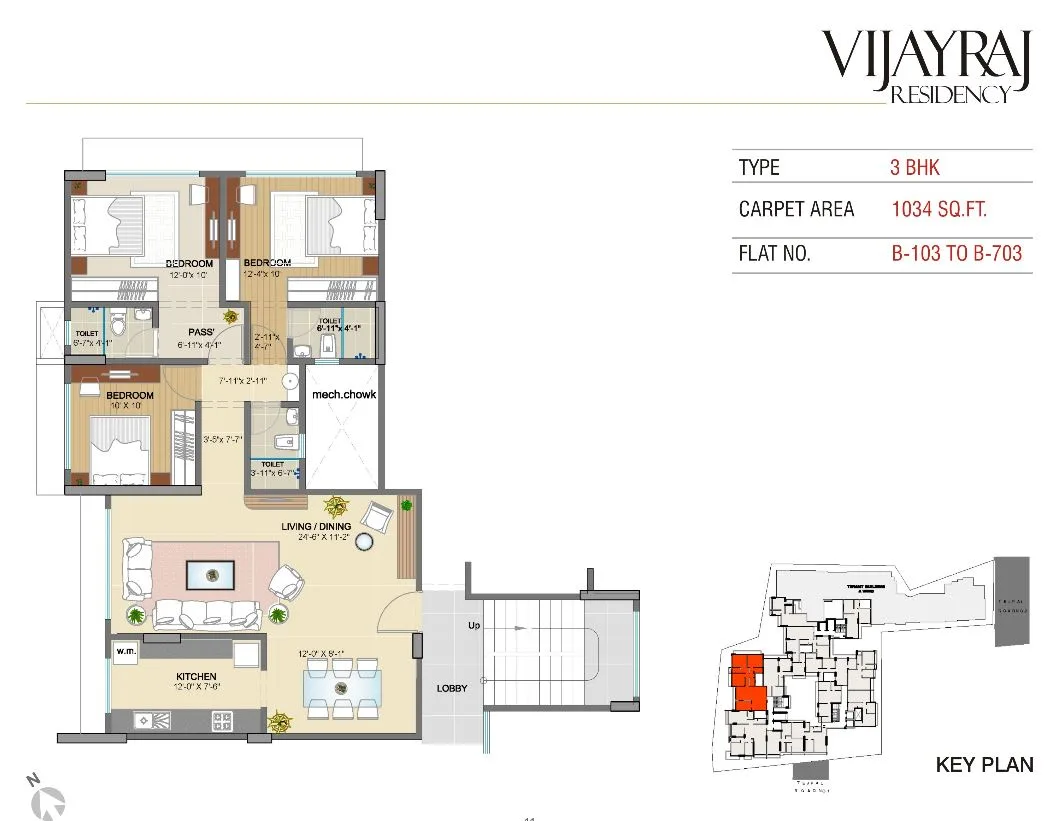 VijayRaj Residency 3BHK Type 2