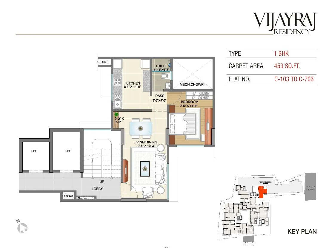 VijayRaj Residency 1BHK Type 2