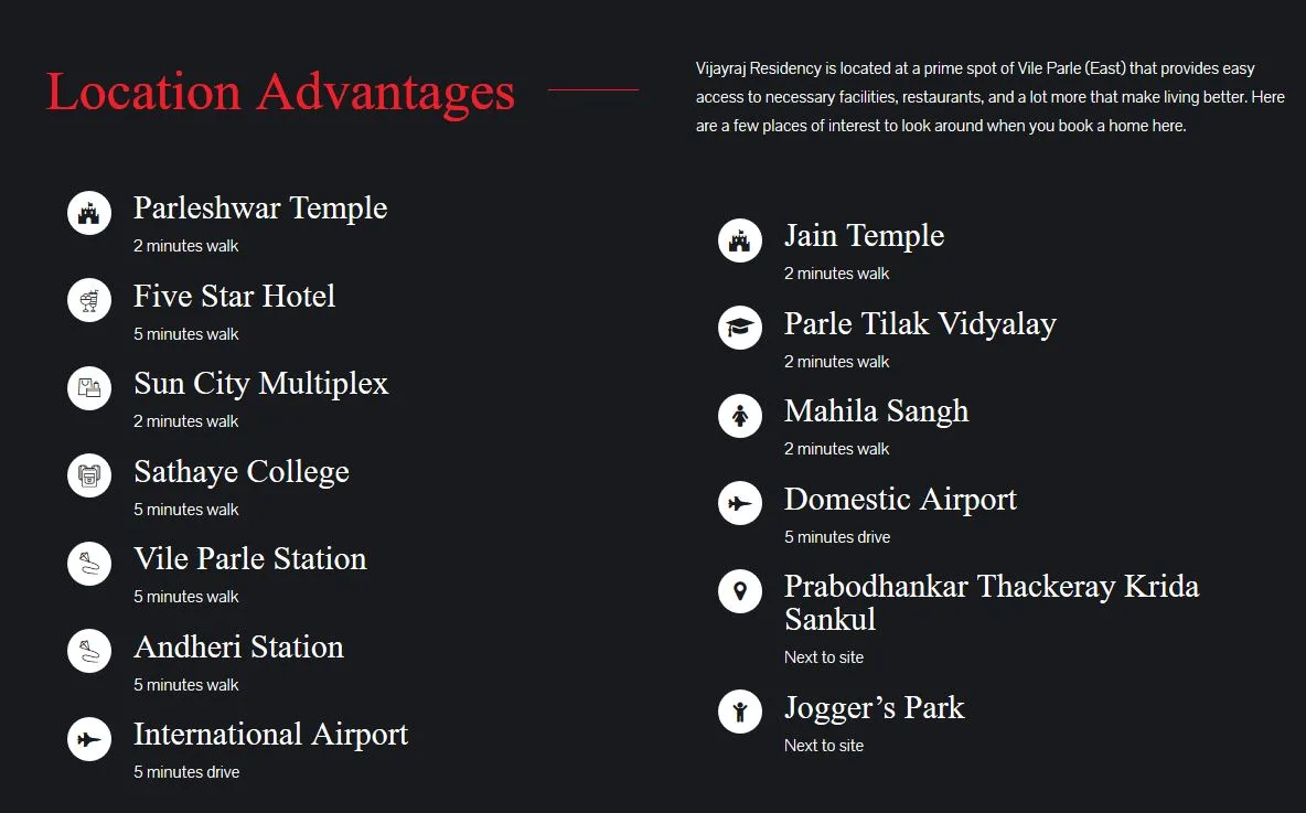 VijayRaj Residency Location Advantage