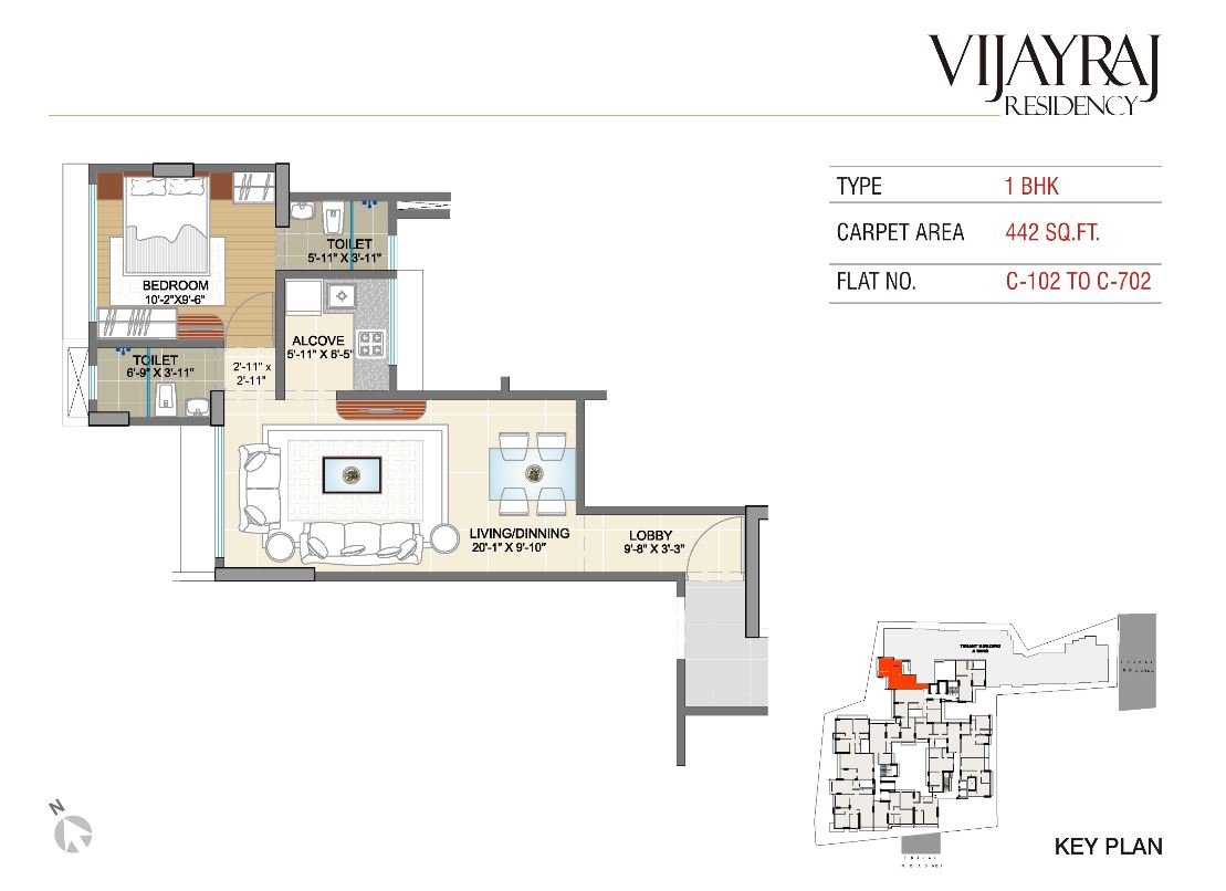 VijayRaj Residency 1BHK Type 1