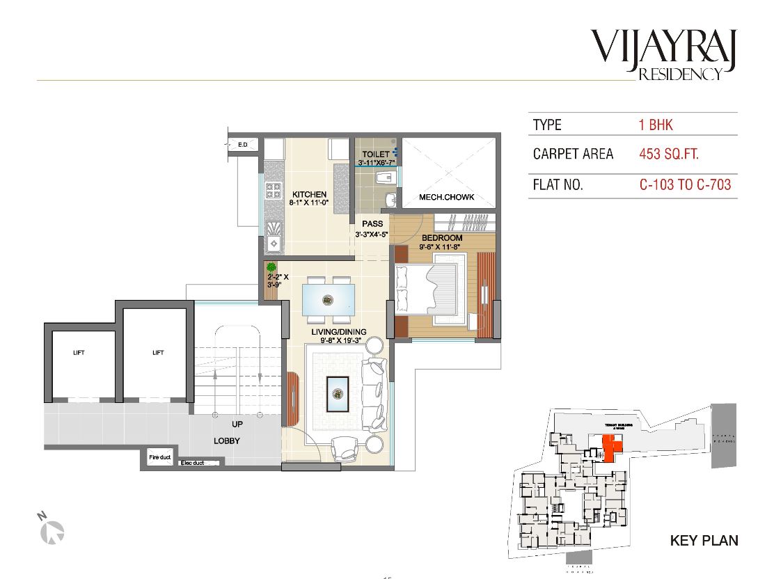 VijayRaj Residency 1BHK Type 2