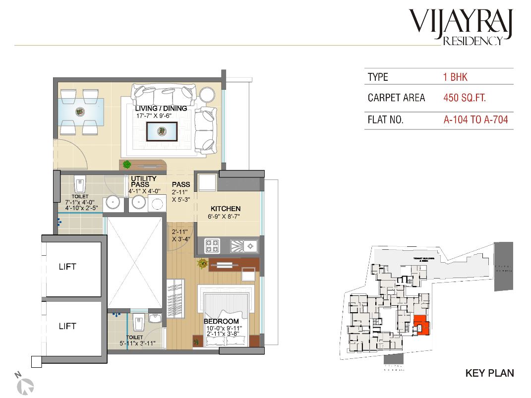 VijayRaj Residency 1BHK Type 5