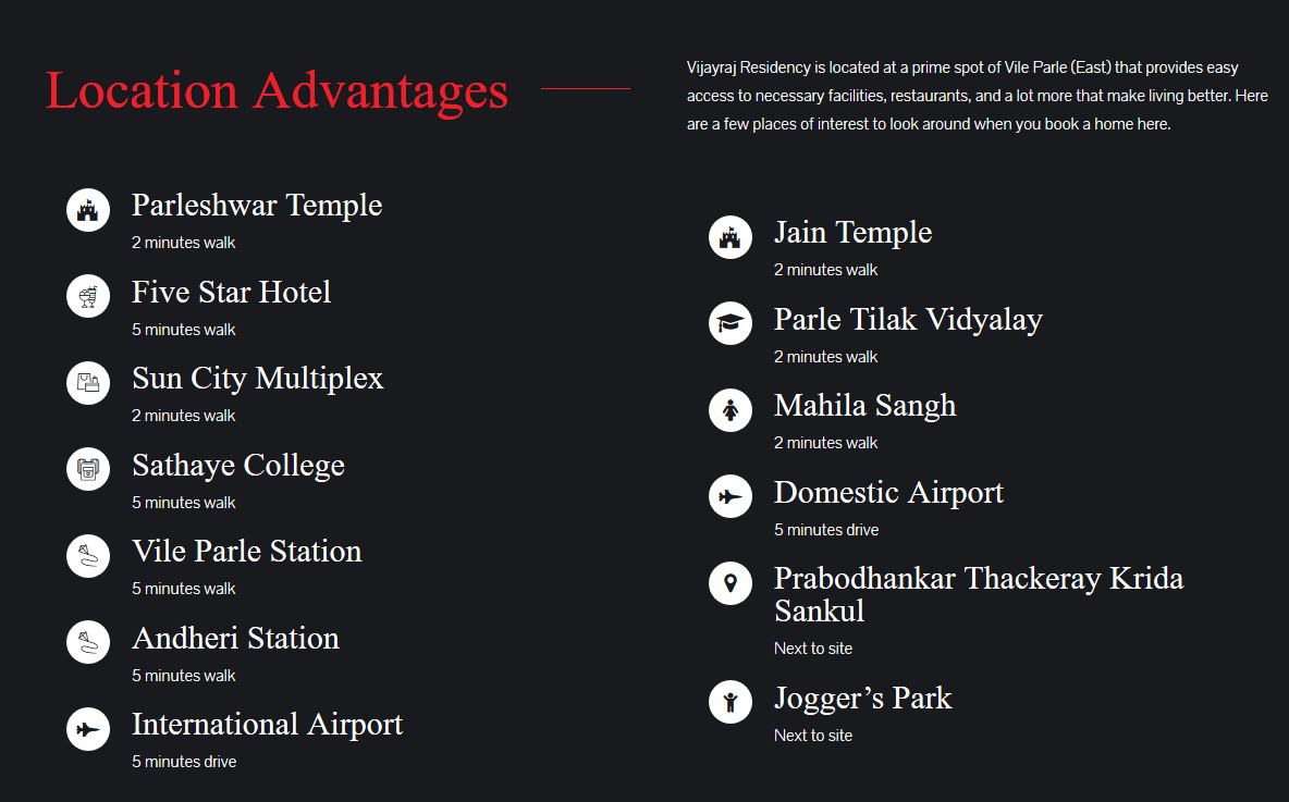 VijayRaj Residency Location Advantage