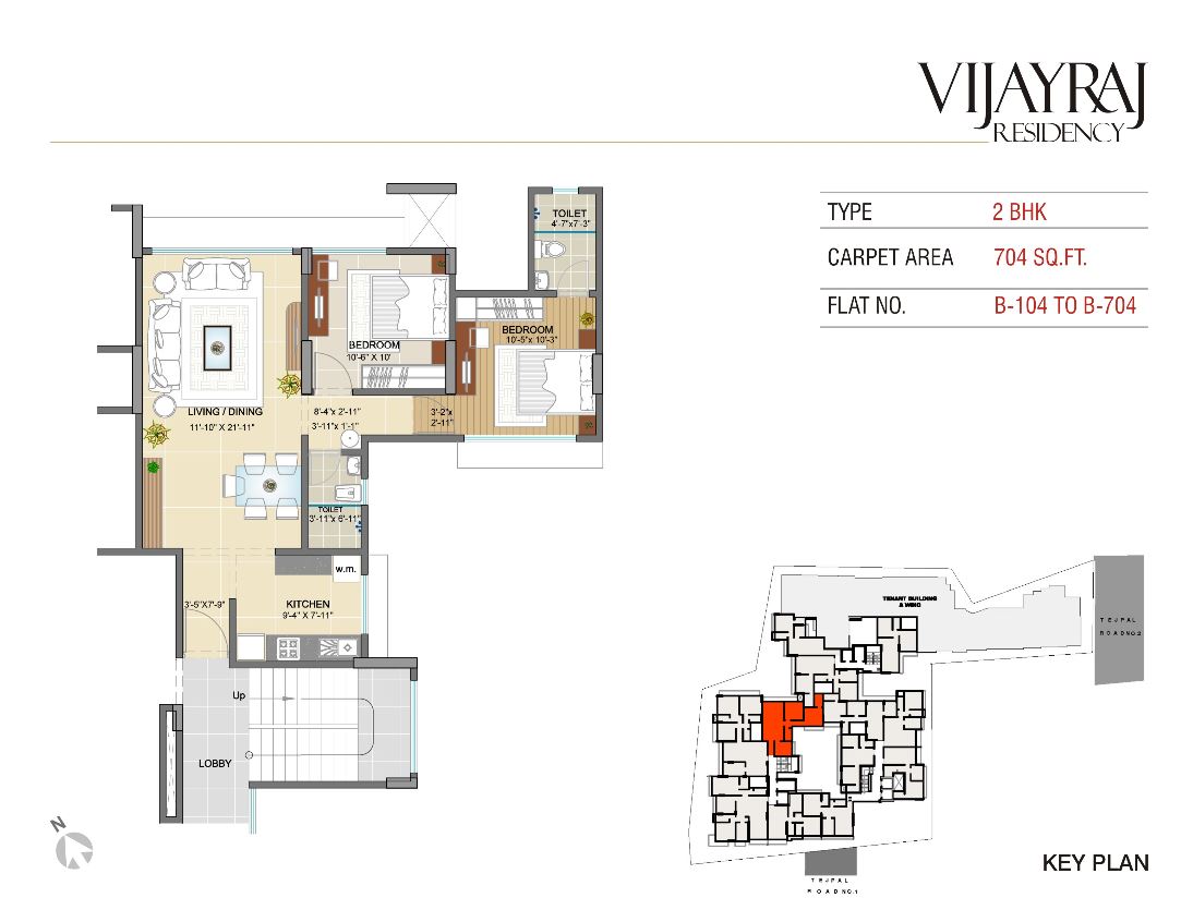 VijayRaj Residency  2BHK Type 1