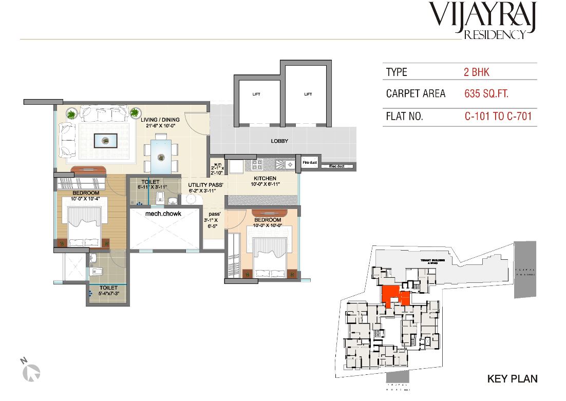 VijayRaj Residency  2BHK Type 2