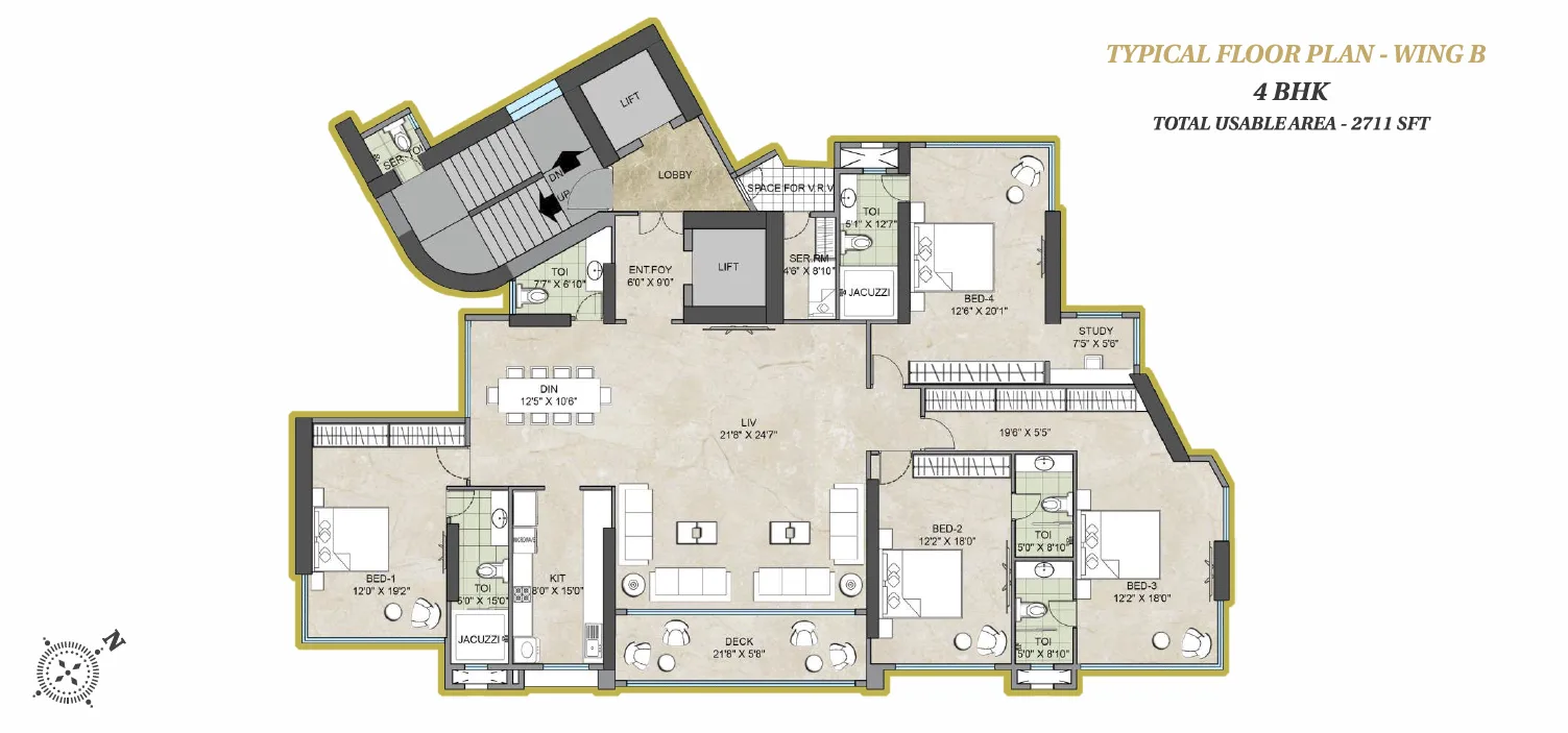 25024_oth_Acropolis_4BHK_Plan_Wing_B